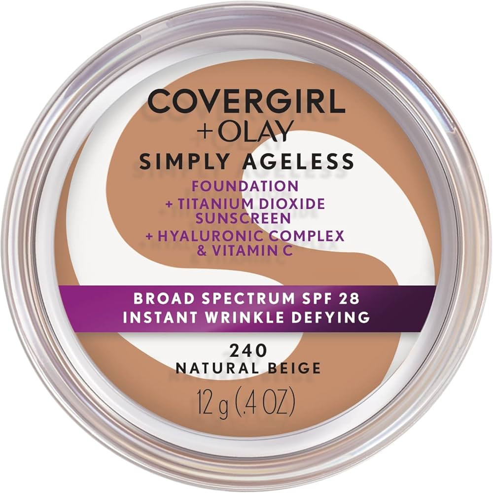 COVERGIRL & Olay Simply Ageless Instant Wrinkle-Defying Foundation, Natural Beige 0.4 Fl Oz (Pack of 1) | Amazon (US)