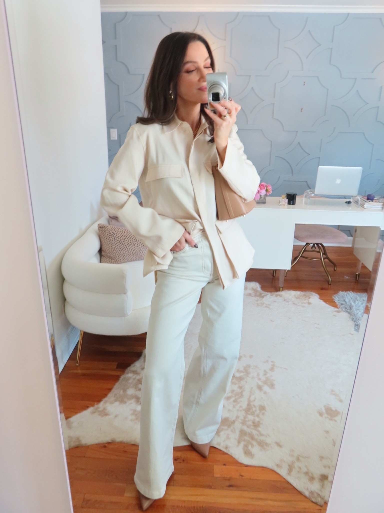 Chic outfit that will transition right into spring!
Top: true to size
Jeans: sized down a size!
Boots: sized up a whole size (I have wide feet!)

#LTKOver40 #LTKootd