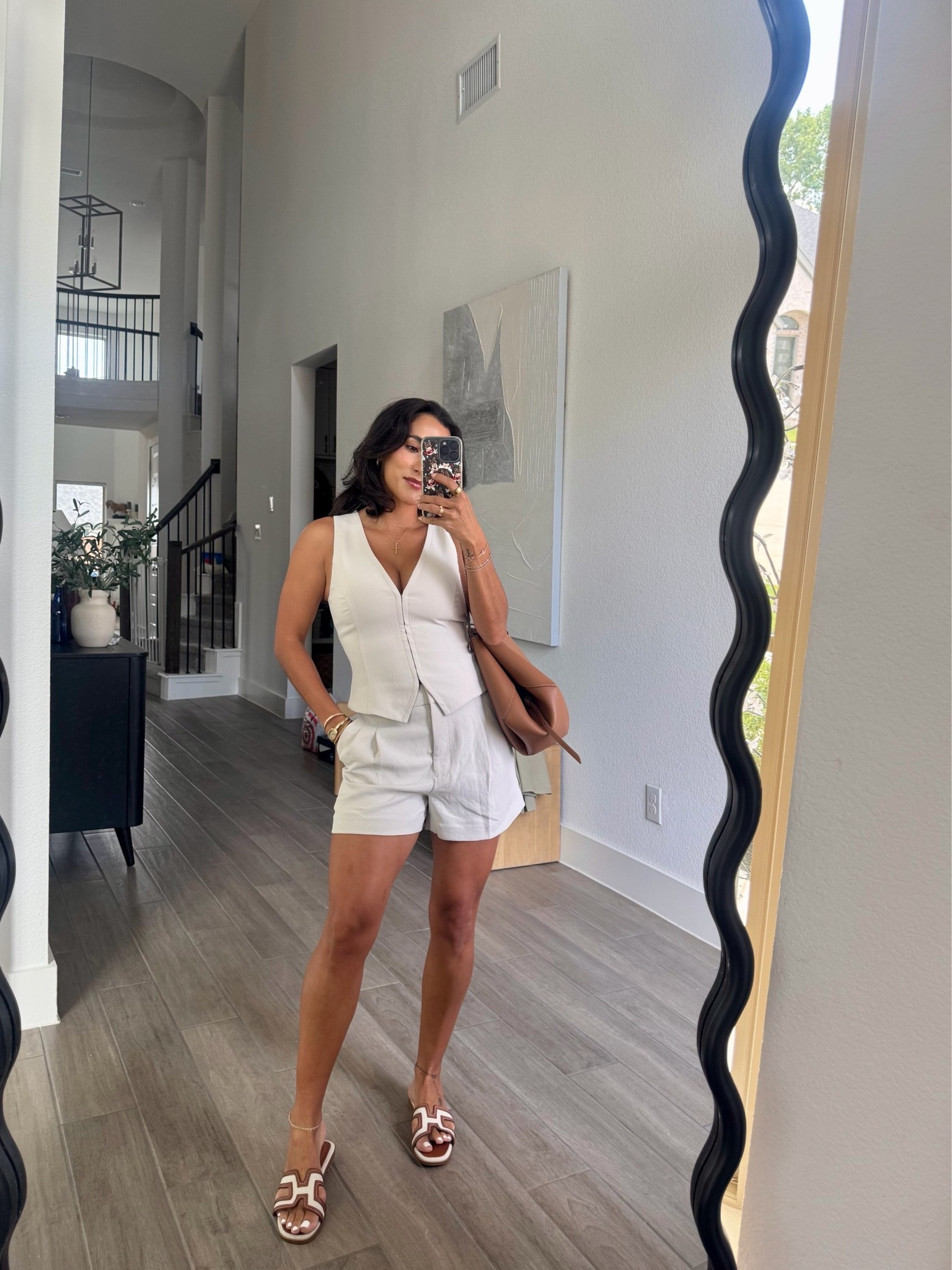 Aritzia sale set! Vest size 2 shorts size 4 @Aritzia #aritziasale 

Summer outfit, vacation outfit, petite style

#LTKootd #LTKSaleAlert #LTKPetite