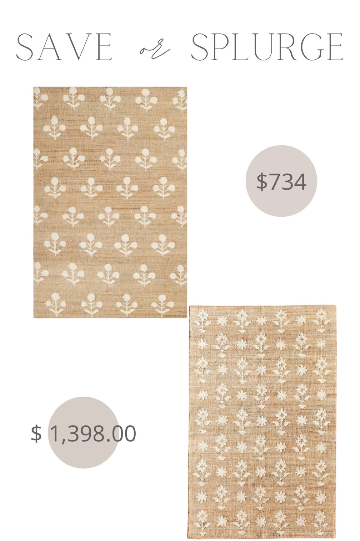 Can’t get over these floral jute rugs

Save or splurge 

#LTKFind #LTKhome #LTKSeasonal