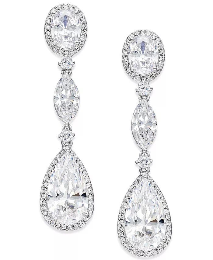 Oval Crystal Drop Earrings, Created for Macy's | Macy's