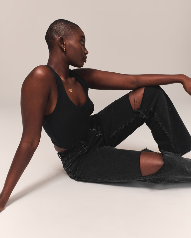 Women's Curve Love Low Rise 90s Baggy Jean | Women's Bottoms | Abercrombie.com | Abercrombie & Fitch (US)