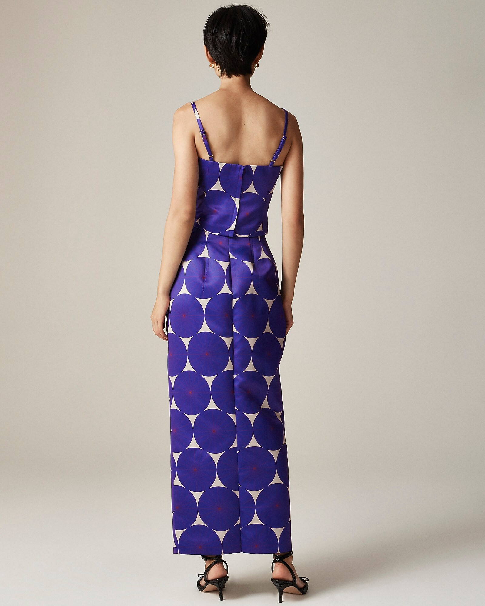 Christopher John Rogers X J.Crew sculpted skirt in dot duchesse satin | J. Crew US