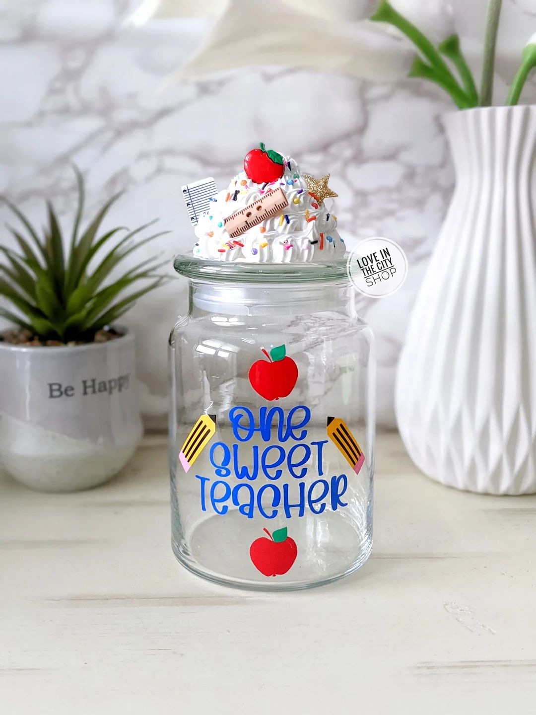 Teacher Candy Jar Teacher Jar Custom Candy Jar Daycare - Etsy | Etsy (US)
