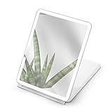 Home Zone Living Makeup Mirror Portable Travel Vanity Mirror, LED Lighting, USB Charge (White) | Amazon (US)