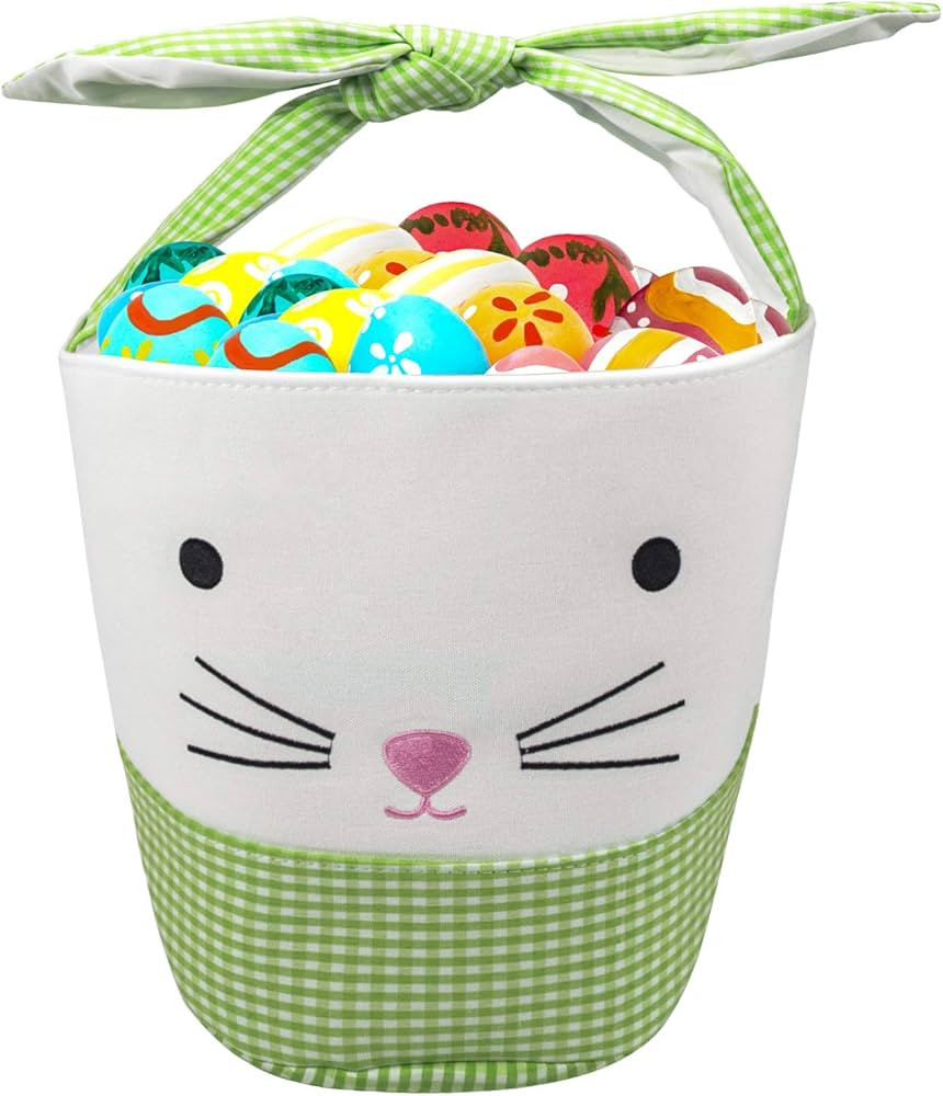 Bunny Easter Basket for kids, Easter Basket for Girls Boys Easter Baskets with Handle Easter Buck... | Amazon (US)