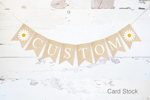 Daisy Personalized Banner Birthday Party Decorations Floral - Etsy | Etsy (US)