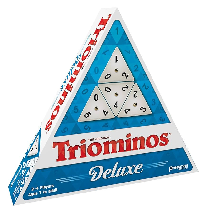 Pressman Tri-Ominos - Deluxe Edition Triangular Tiles with Brass Spinners, 5" | Amazon (US)