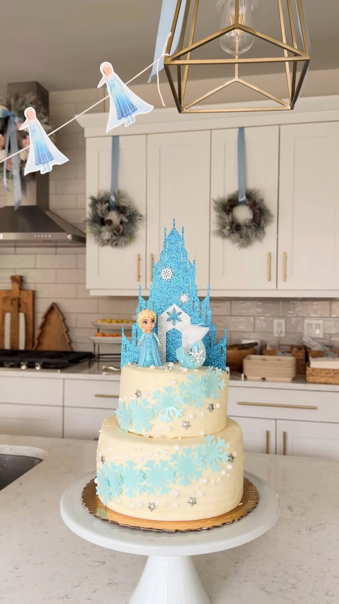 DIY Frozen theme cake using the Whole Foods berry Chantilly cake! ❄️ I struggled with this one cause I totally messed up on the transfer lol but it turned out pretty decent. #diycake #frozenthemeparty #berrychantilly

Elsa doll, whole foods cake, boba straws, birthday candles, snowflake sprinkles, edible snowflakes, frozen castle cake topper 

#LTKHoliday #LTKKids #LTKfoodie
