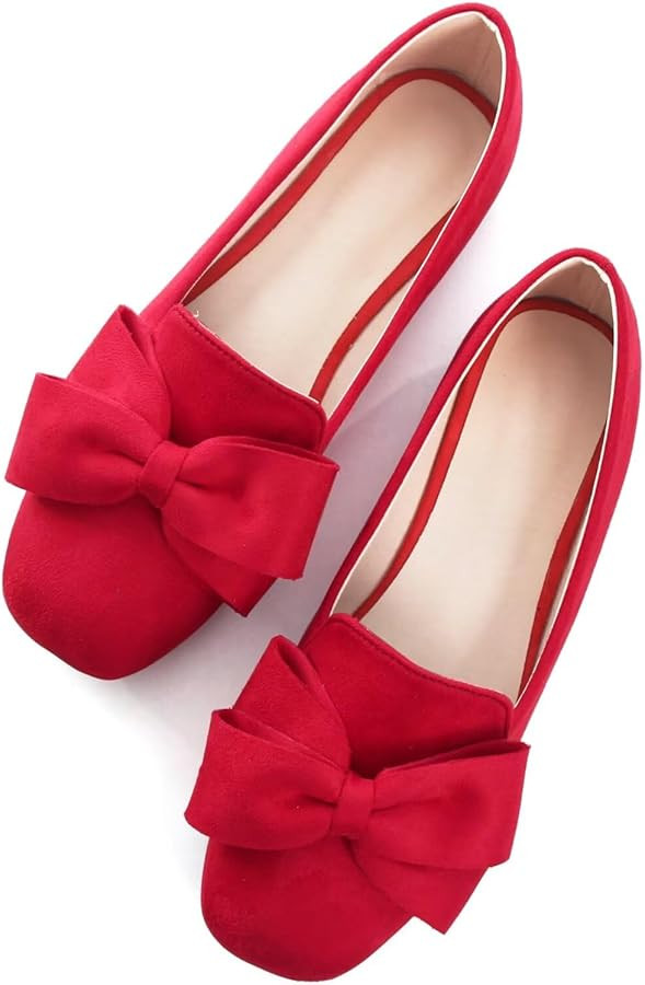 SAILING LU Womens Bowknot Pointed Toe Shoes Comfortable Ballet Flats Slip on Loafers Dressy Flats... | Amazon (US)