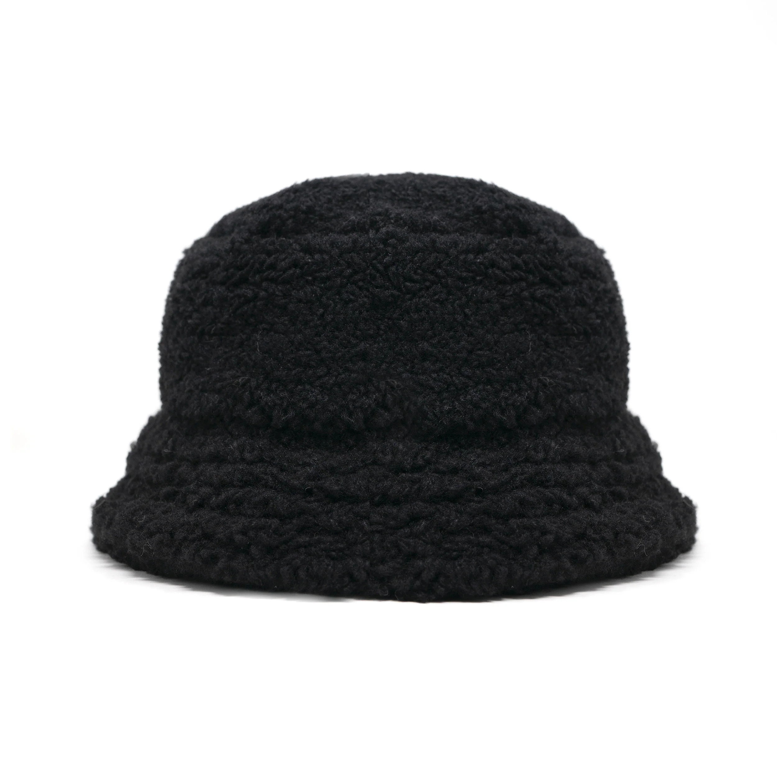 ROAM Fuzzy Bucket Hat Black Faux Shearling | ROAM