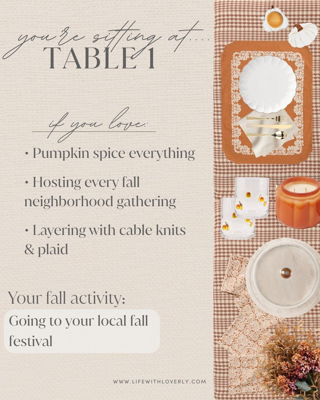 If pumpkin spice, cozy plaid layers, and hosting seasonal get togethers is your fall aesthetic- you’re sitting at table 1 🍁 shop these favorite fall home decor finds

Life with loverly, fall home inspo, cozy fall aesthetic, neutral home finds, pumpkin spice aesthetic 

#LTKHome #LTKSeasonal #LTKFindsUnder100