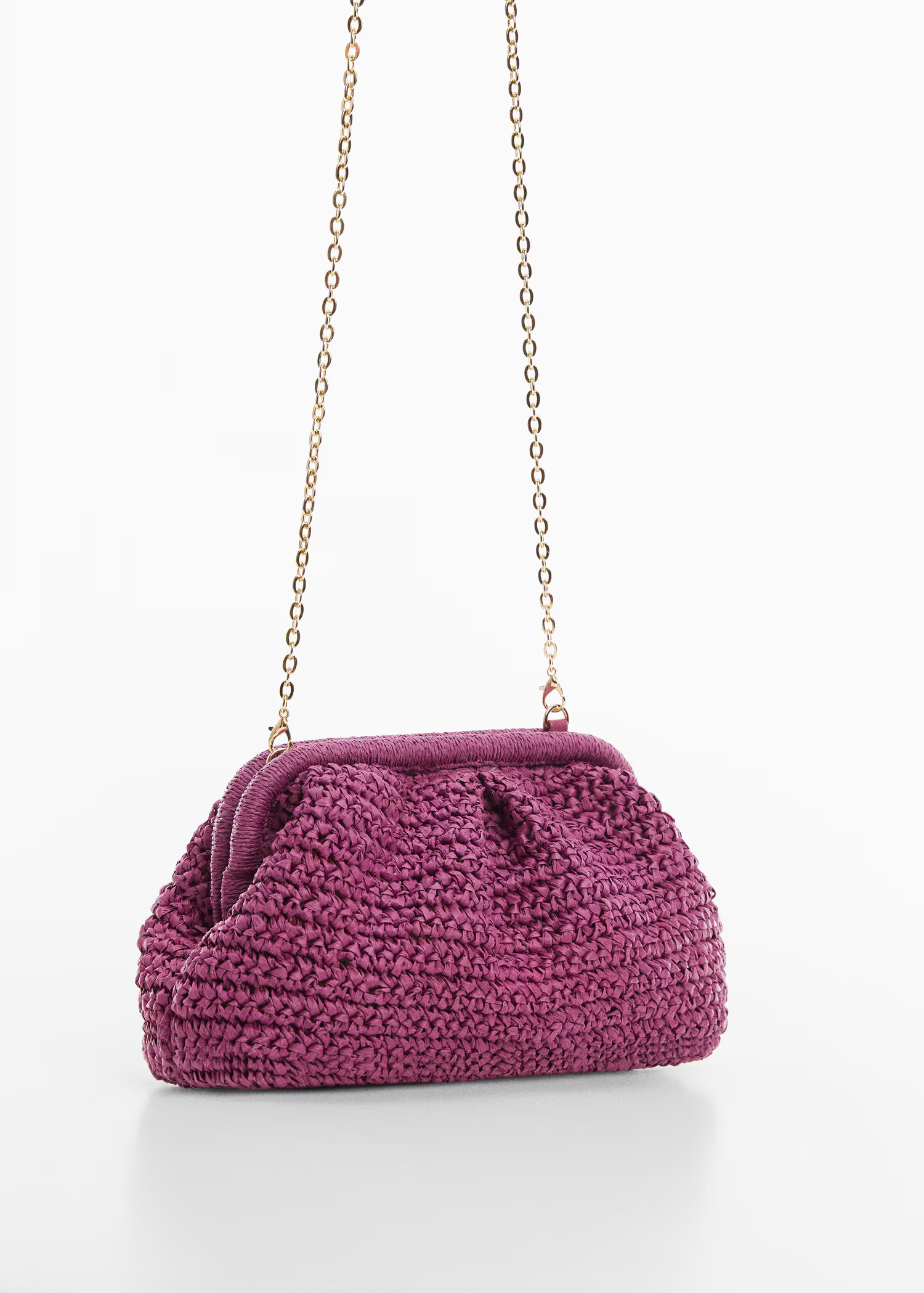 Rattan clutch bag | MANGO (US)
