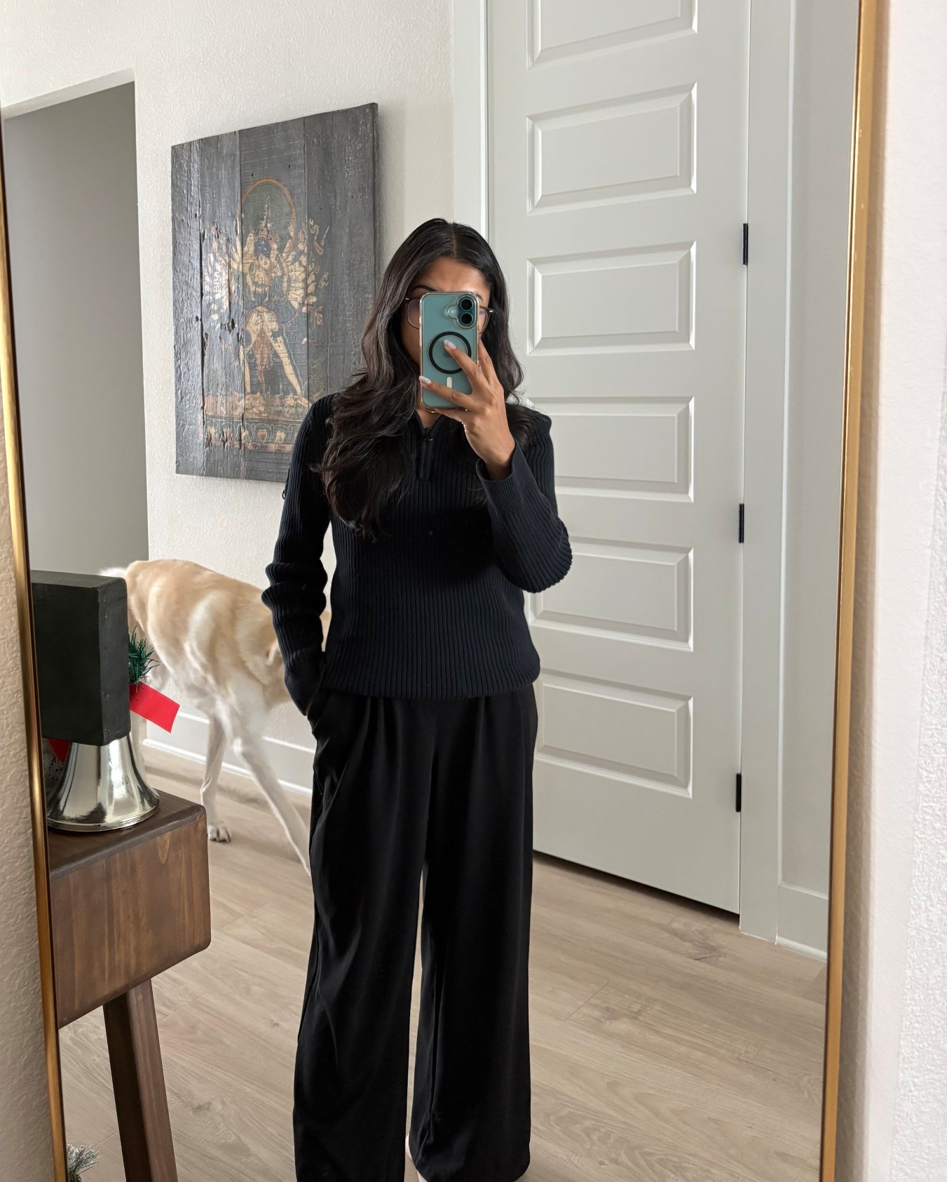 Winter work from home outfit for petite women featuring a quarter zip pullover from express and pants from Halara. I’m an XS in both  

#LTKootd #LTKPetite #LTKgrwm