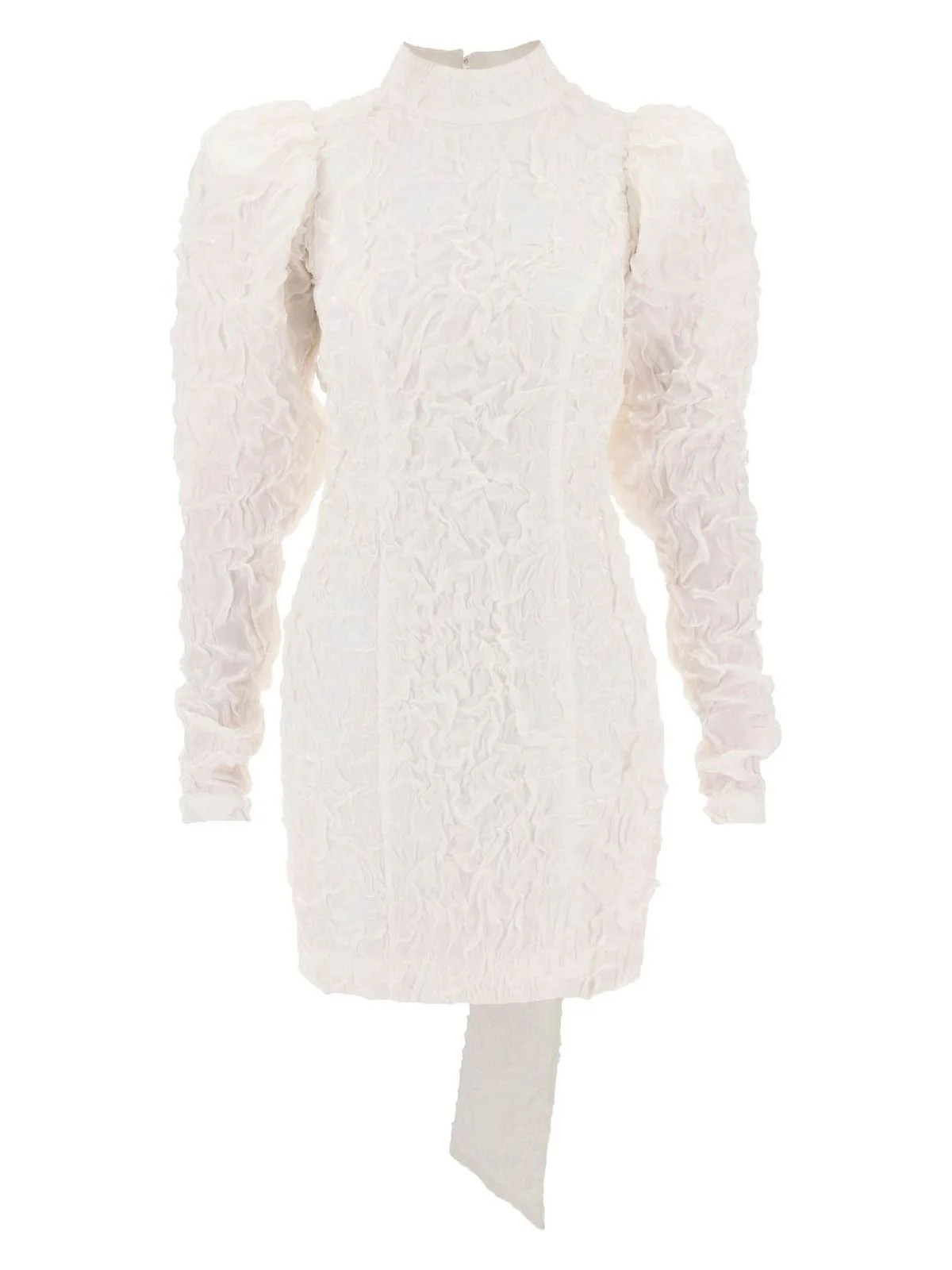 Rotate Birgerchristensen Women's Crinkled Mini Dress in White | Size 36 | 1101692418 | LOZURI