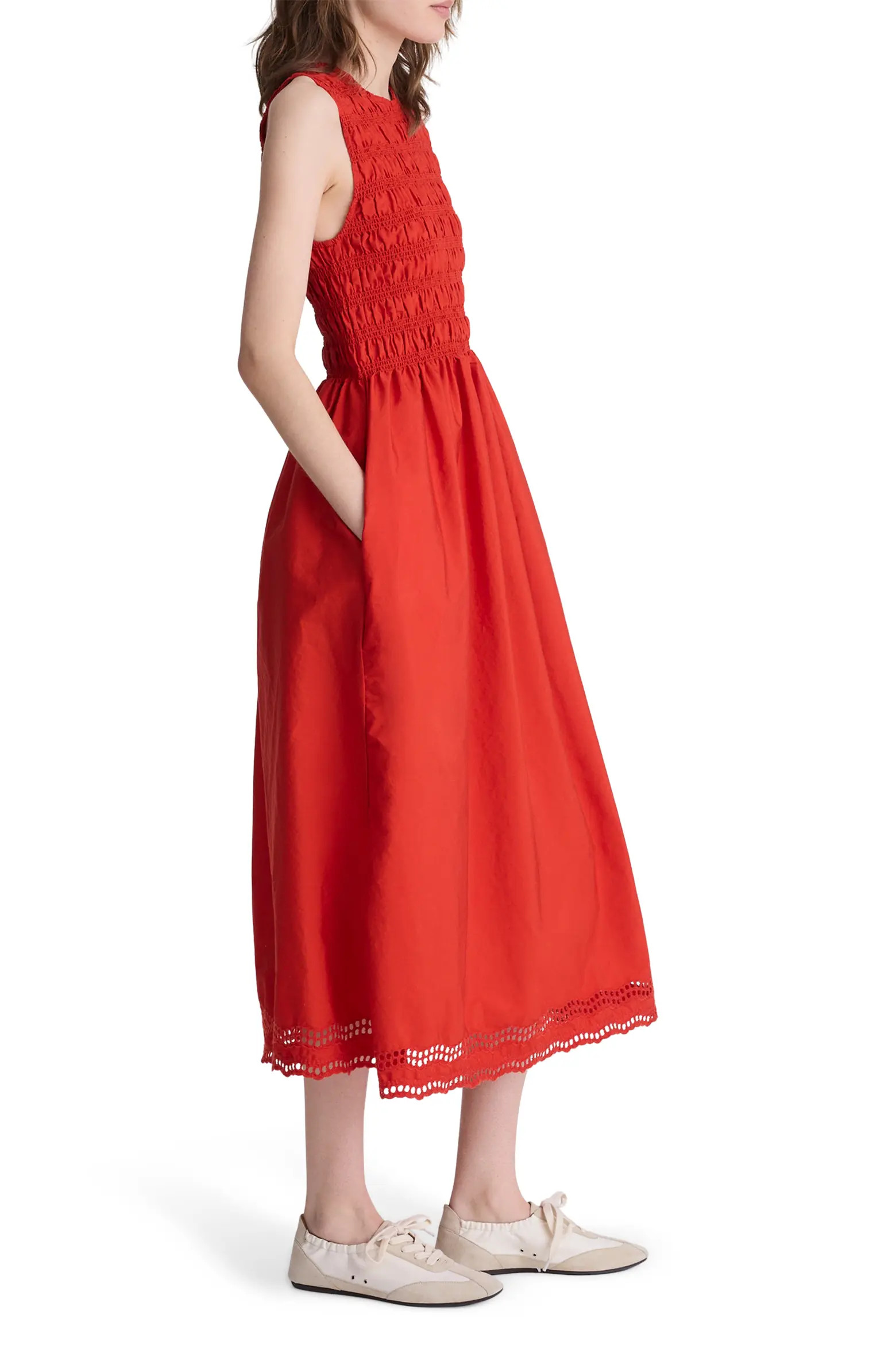 The Embroidered Melody Smocked Midi Dress (Women) | Nordstrom | Nordstrom