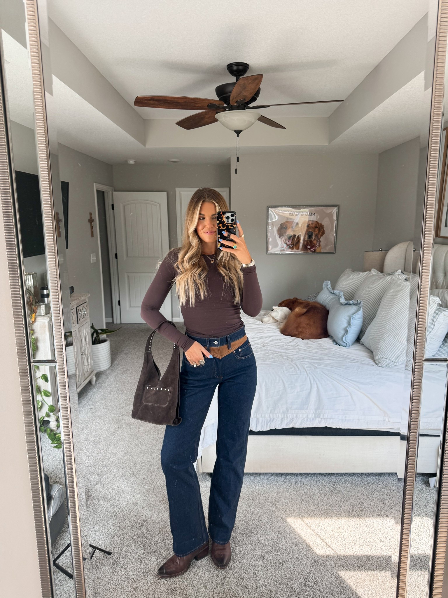 top in a small, jeans in a 26 tall (i’m 5’10 and they work with a low heel! they’re the rinse suede yoke)
fall western outfit inspo 

#LTKSeasonal #LTKTall #LTKFindsUnder50