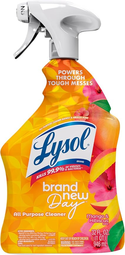 Lysol All Purpose Cleaner Spray, Multi-Purpose Disinfecting Spray, Kitchen & Bathroom Cleaner, Ma... | Amazon (US)