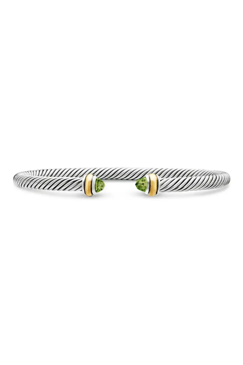 David Yurman Cable Classic Bracelet with 18K Gold & Semiprecious Stones, 4mm (Women) | Nordstrom | Nordstrom