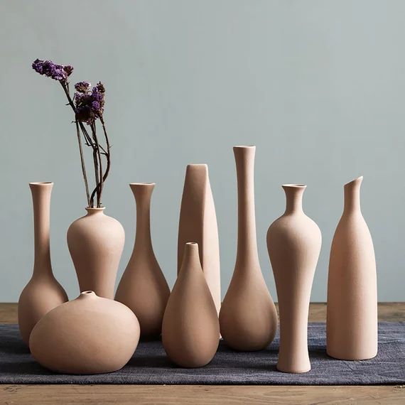 Handmade Terracotta Vase Pottery Vase Rusty Flower Pots | Etsy | Etsy (US)