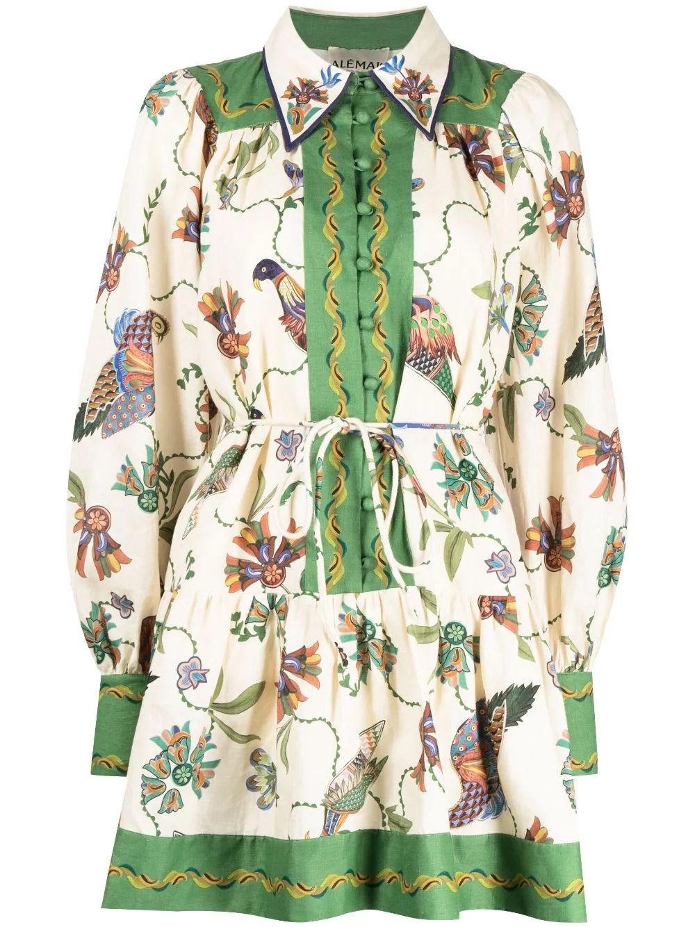 Birdie linen mini shirtdress | Farfetch Global