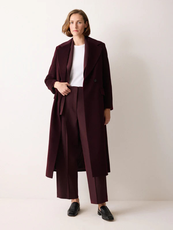 Wool Maxi City Coat | Purple | Jigsaw (UK)