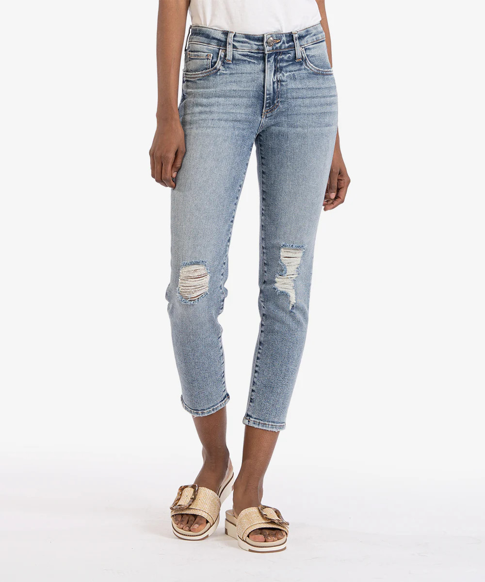 Catherine Crop Mid Rise Straight Leg, Exclusive (Magnetize Wash) - Kut from the Kloth | Kut From Kloth
