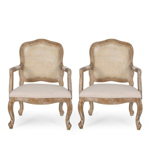 Andrea French Country Wood Armchairs by Christopher Knight Home | Bed Bath & Beyond