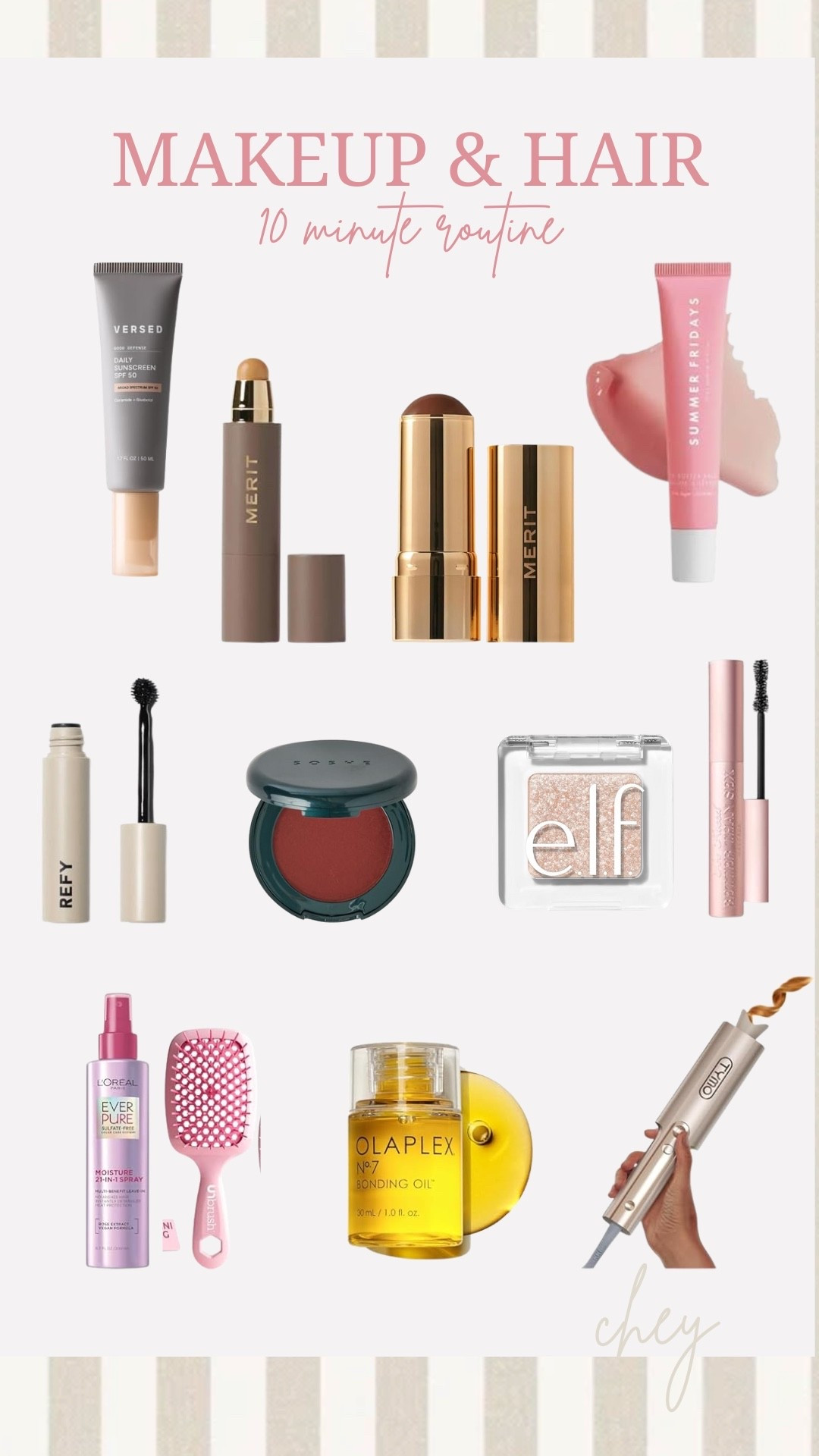 My current favorite 10 minute hair & makeup routine! 
Merit Complexion Stick: Camel (foundation), Bone (concealer) 
Merit Bronzer: Leo 
Soshe Blush: Speakeasy
Summer Friday’s: pink sugar 

#LTKBeauty