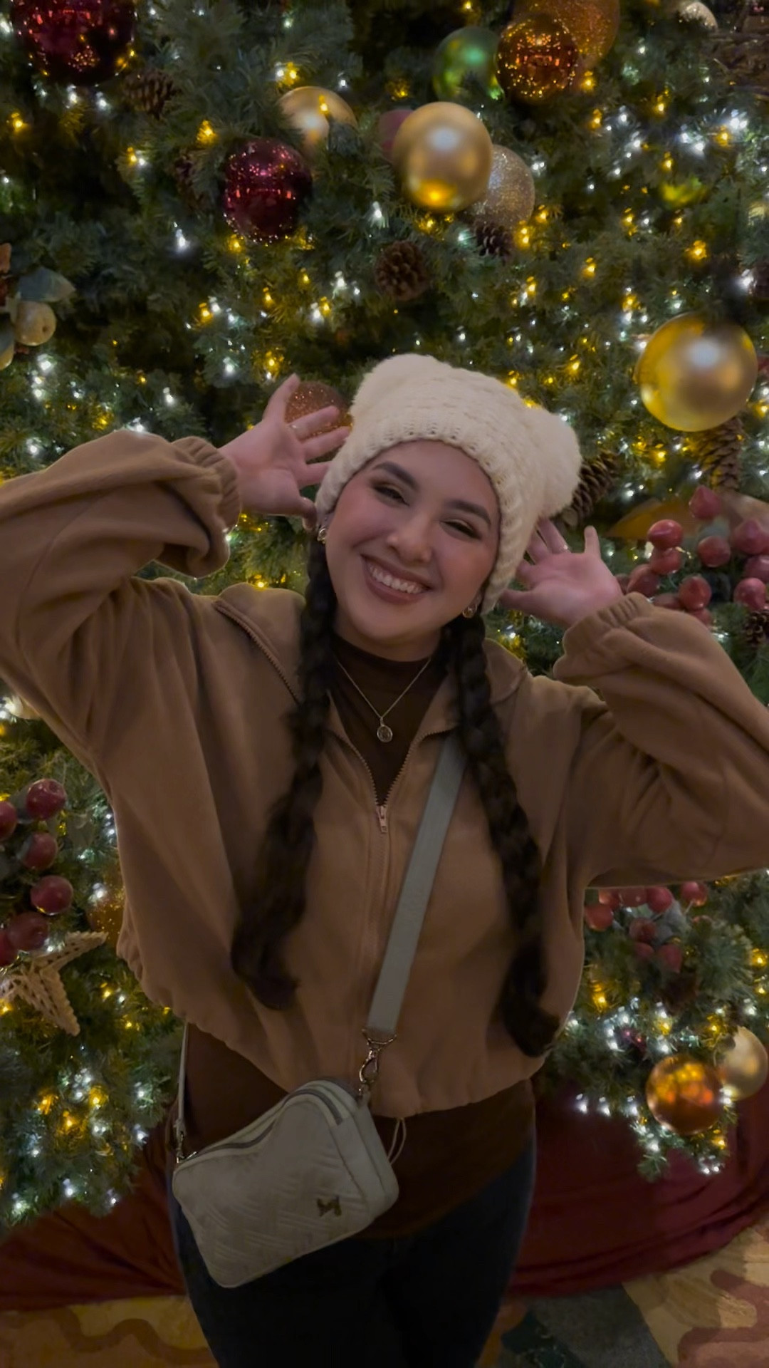 🍪This gingerbread-colored cropped jacket and brown thermal make the perfect winter combo for this holiday season✨ 

❄️Warm enough for chilly days while still looking cute and put-together for everyday winter or for visiting the Disney parks. I styled it two ways — one with festive Minnie plush ears and another with a cozy Mickey-pompom beanie that has fleece lining. 🐭

🤎Though the exact jacket isn’t available here, I did link a few similar jackets that give the same feel.

🏰Which winter outfit accessory do you love more, the beanie or the Disney Mickey ears? 

Disney outfit, Disney gift guide, Disney holiday, Angie’s Magical Style, Disney ootd, Disney fashion, Disney Style, winter fashion, winter ootd, holiday outfit, cozy sweater, thermals, neutral fall/winter holiday outfit 

#LTKootd #LTKSeasonal #LTKHoliday