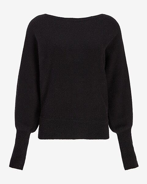 Off The Shoulder Balloon Sleeve Sweater | Express