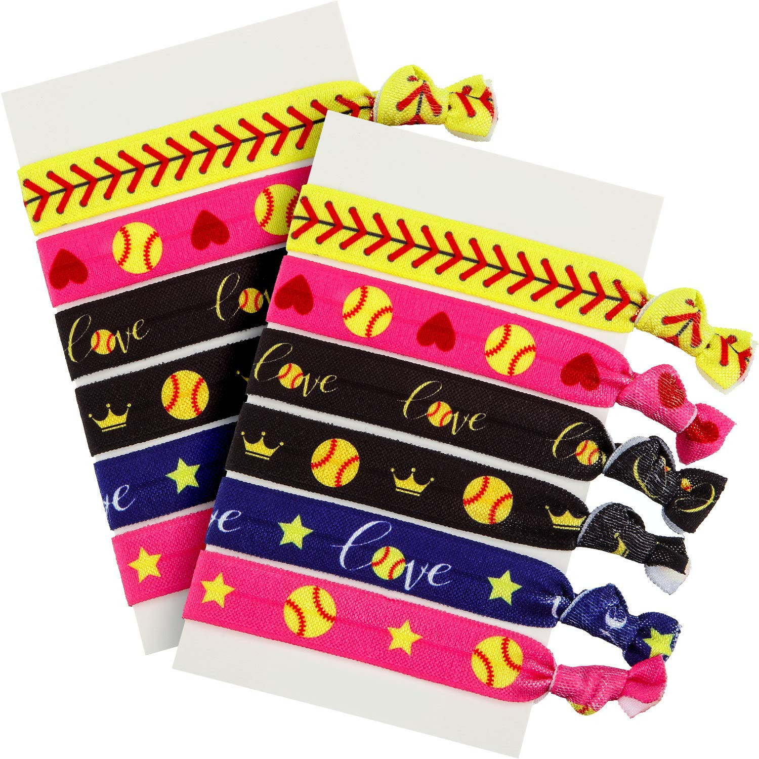 Norme Softball Hair Ties, 12 Pieces Hair Accessories for Girls, No Crease Hair Elastics Set for P... | Amazon (US)
