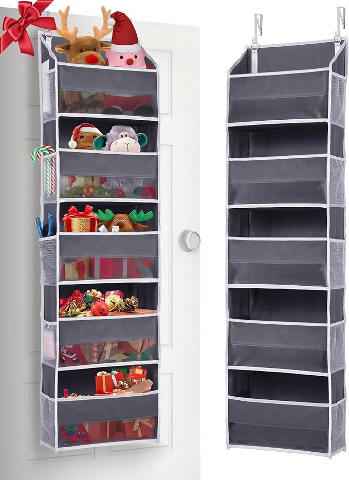 ULG 1 Pack Over Door Organizer with 5 Large Pockets 10 Mesh Side Pockets, 44 lbs Weight Capacity ... | Amazon (US)