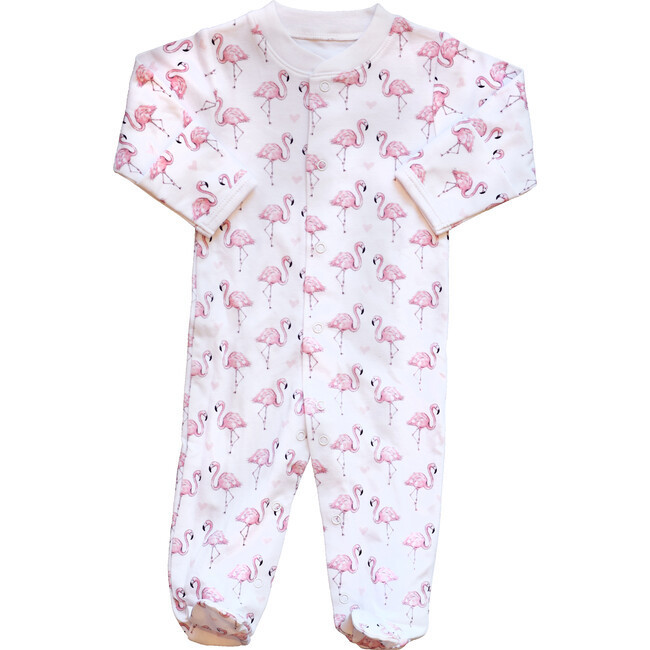 Pineapple Sunshine | (Pink Flamingo Footie, Size 6-9M) | Maisonette | Maisonette