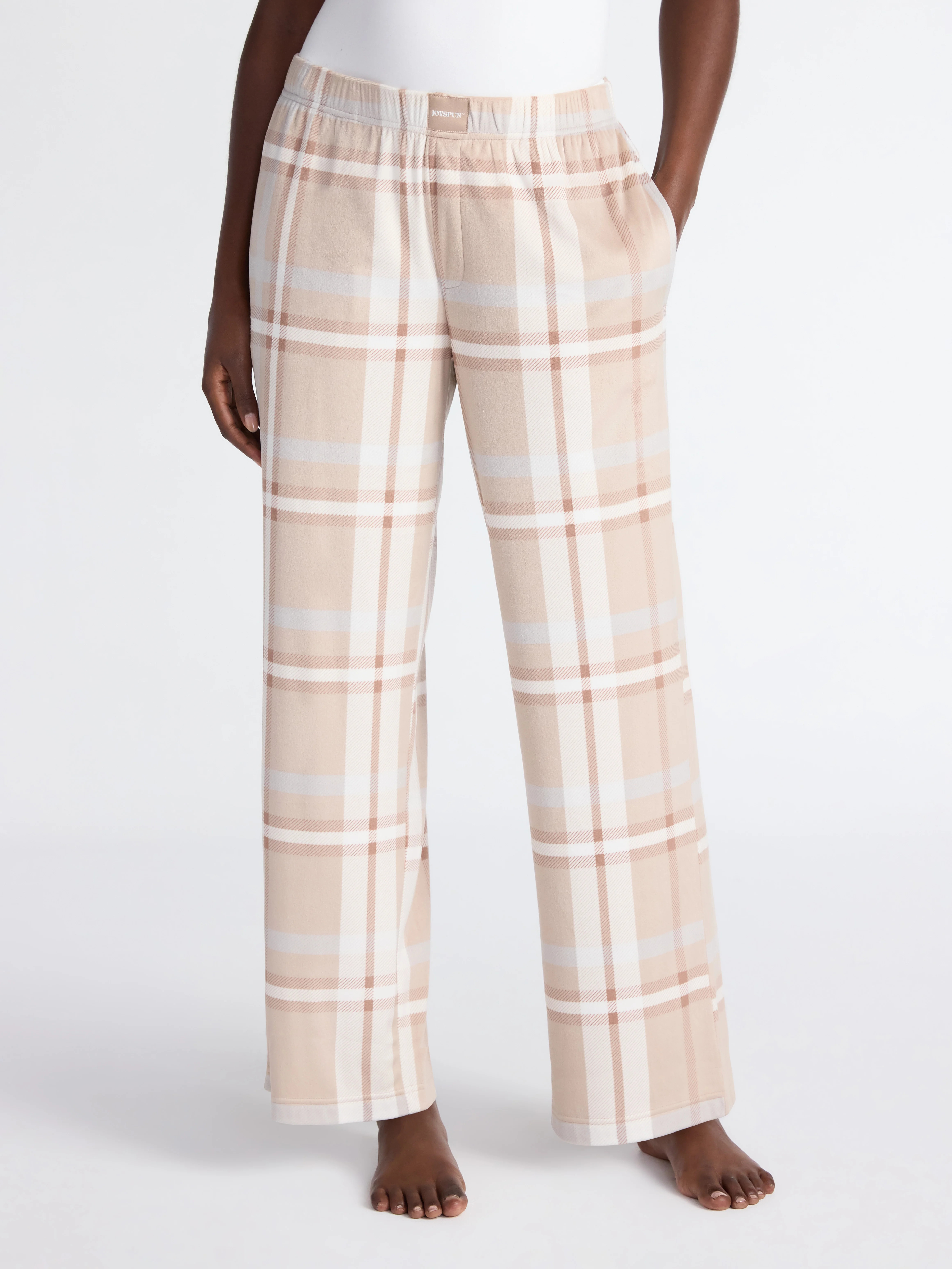 Joyspun Women's Velour Wide-Leg Sleep Pants, Size XS-3X | Walmart (US)