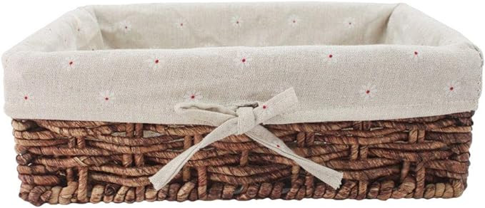 Kingwillow, Storage Basket, Natural Corn leaves Storage Bins,Rectangular Basket,Arts and Crafts. | Amazon (US)