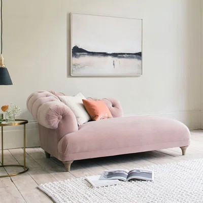 Pink Elegant Fashion Sofa Casual Chaise Longue Upholstered Chaise Lounge | Wayfair North America