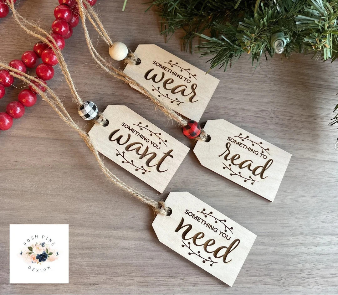 Christmas Gift Tags, Something you want tag, something you need tag, something to read tag, somet... | Etsy (US)