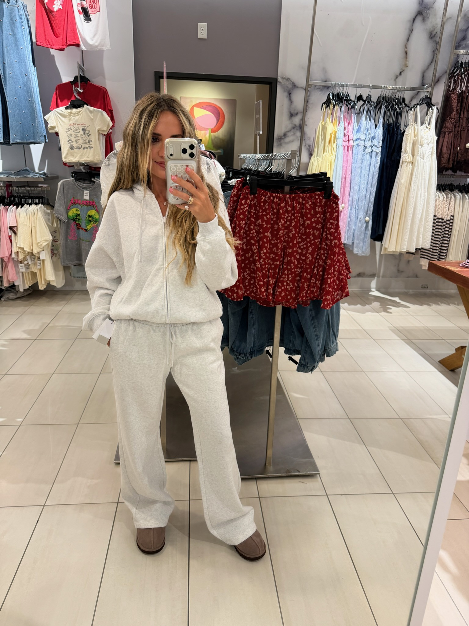 Tried this cozy set on in store and loved it.
So soft, so comfortable, and perfect for lounging, travel days, or running errands. Paired it with these cozy slippers too!

Nordstrom Sale, Nordstrom Anniversary Sale, BP, sweat set, matching set, zip hoodie, wide leg sweatpants, cozy outfit, lounge set, slippers

#LTKSeasonal #LTKmomlife #LTKootd