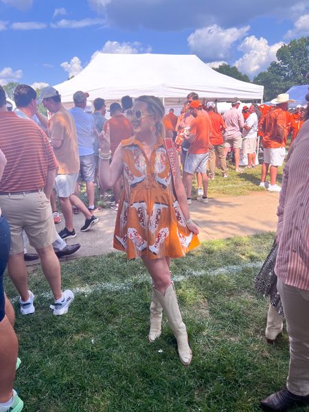 Gameday dress
University of Texas football 

Burnt orange. Texas gameday dress. Texas longhorns dress. Queen of sparkles. UT longhorns outfit. 

#LTKU #LTKparties #LTKstyletip