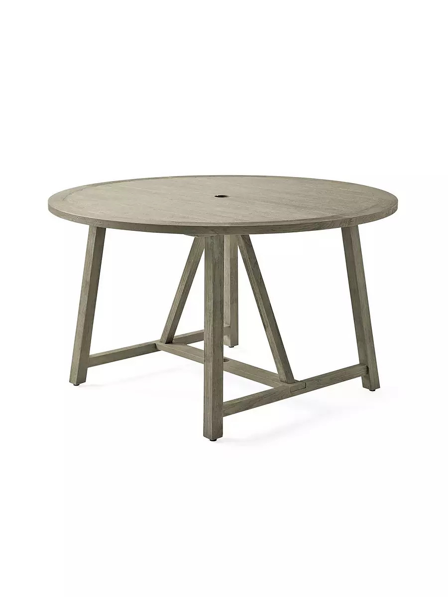 Crosby Round Dining Table - Vintage Grey | Serena and Lily