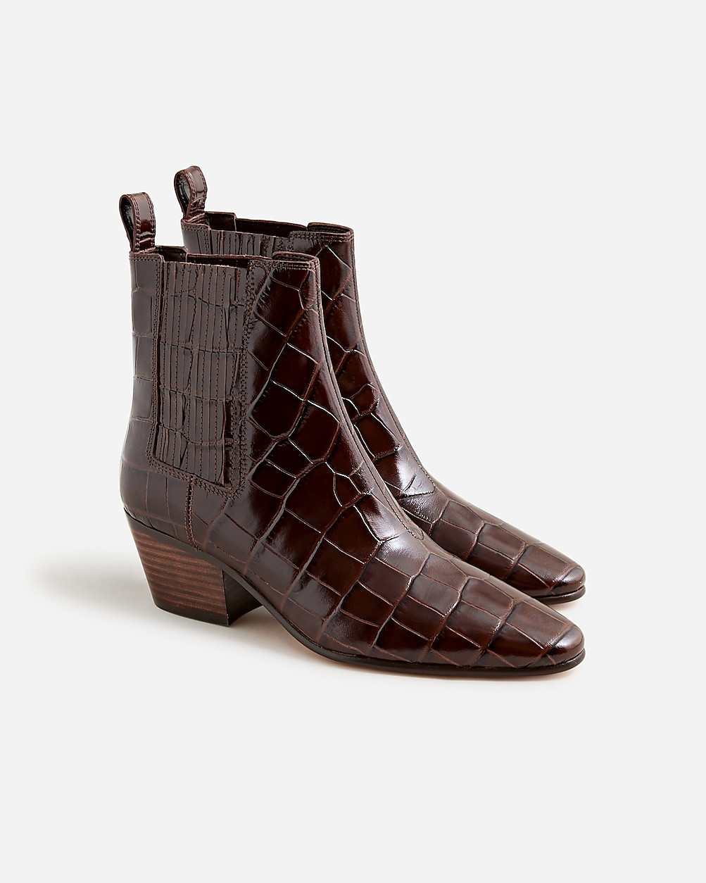 Piper ankle boots in Italian croc-embossed leather | J. Crew US