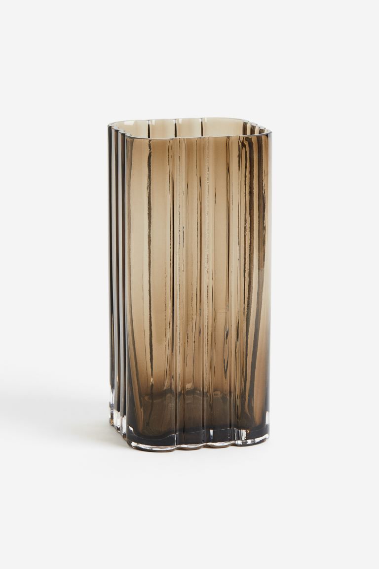 Large Glass Vase - Dark beige - Home All | H&M US | H&M (US + CA)