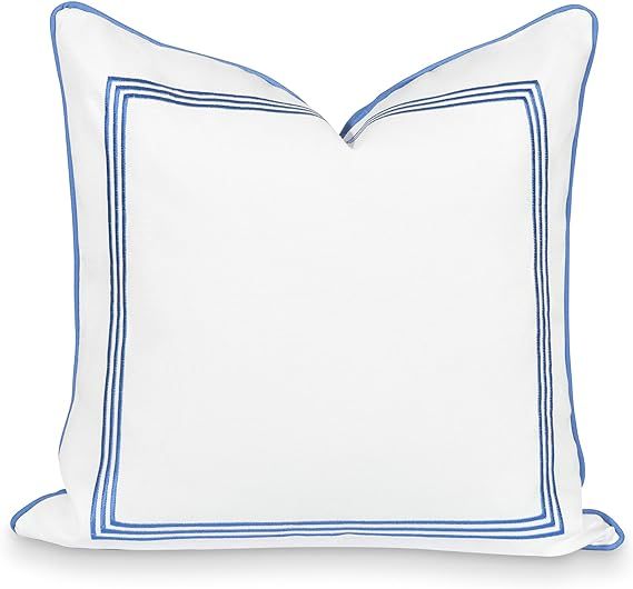 Hofdeco Premium Coastal Patio Indoor Outdoor Pillow Cover Only, 20"x20" Water Repellent for Backy... | Amazon (US)