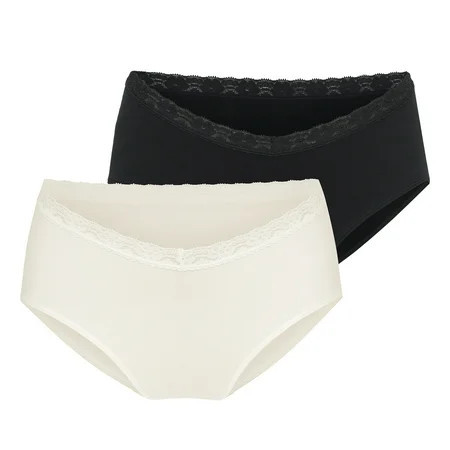 Destination Maternity Women's Lace Cooling Seamless Under Belly Bikini Panty, 2-Pack, Sizes S-2XL | Walmart (US)