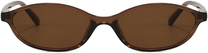 Retro Oval Cat Eye Sunglasses for Women Trendy Small Lightweight Y2k Narrow Sunnies Cateye Frame ... | Amazon (US)