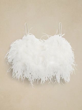 Luna Ostrich Feather Top | Banana Republic (US)