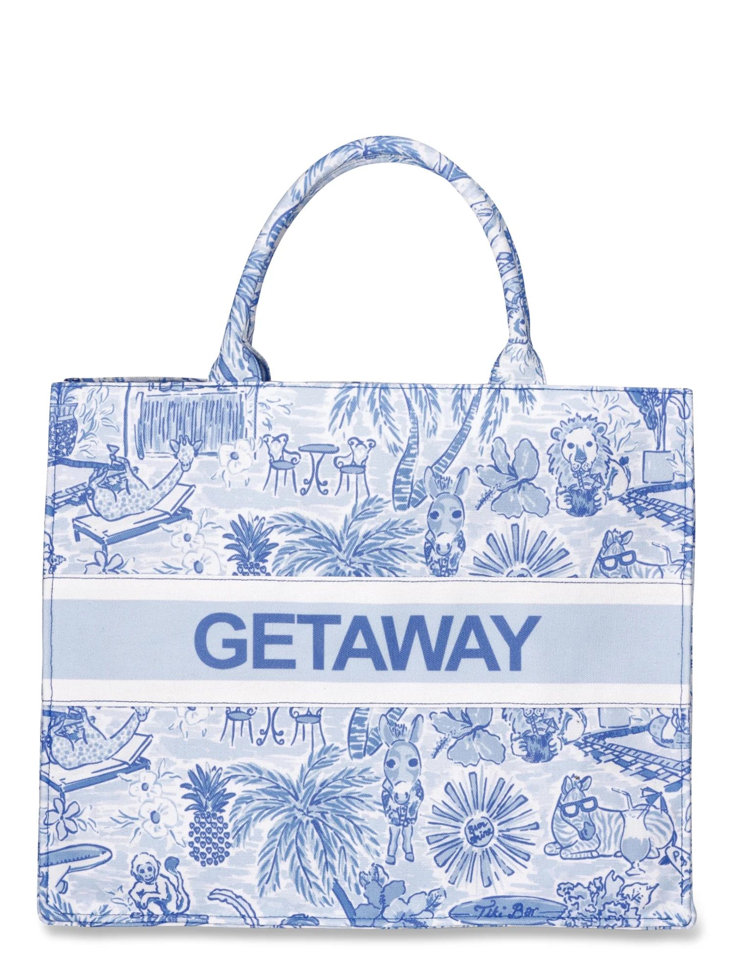 London Fog Women's Getaway Canvas Tote Bag, Blue | Walmart (US)