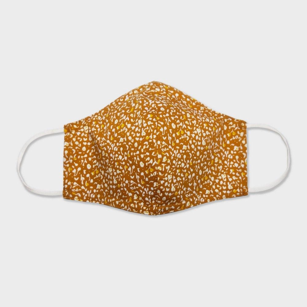 Women's Single Fabric Face Mask - Universal Thread Gold Floral L/XL | Target