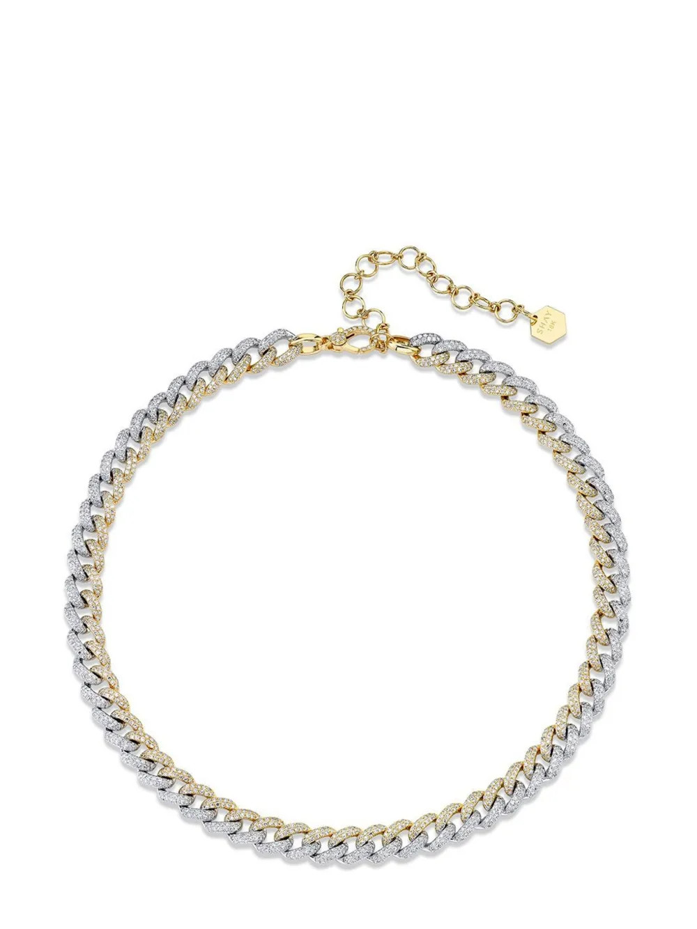 18kt gold Two-Tone diamond necklace | Farfetch Global